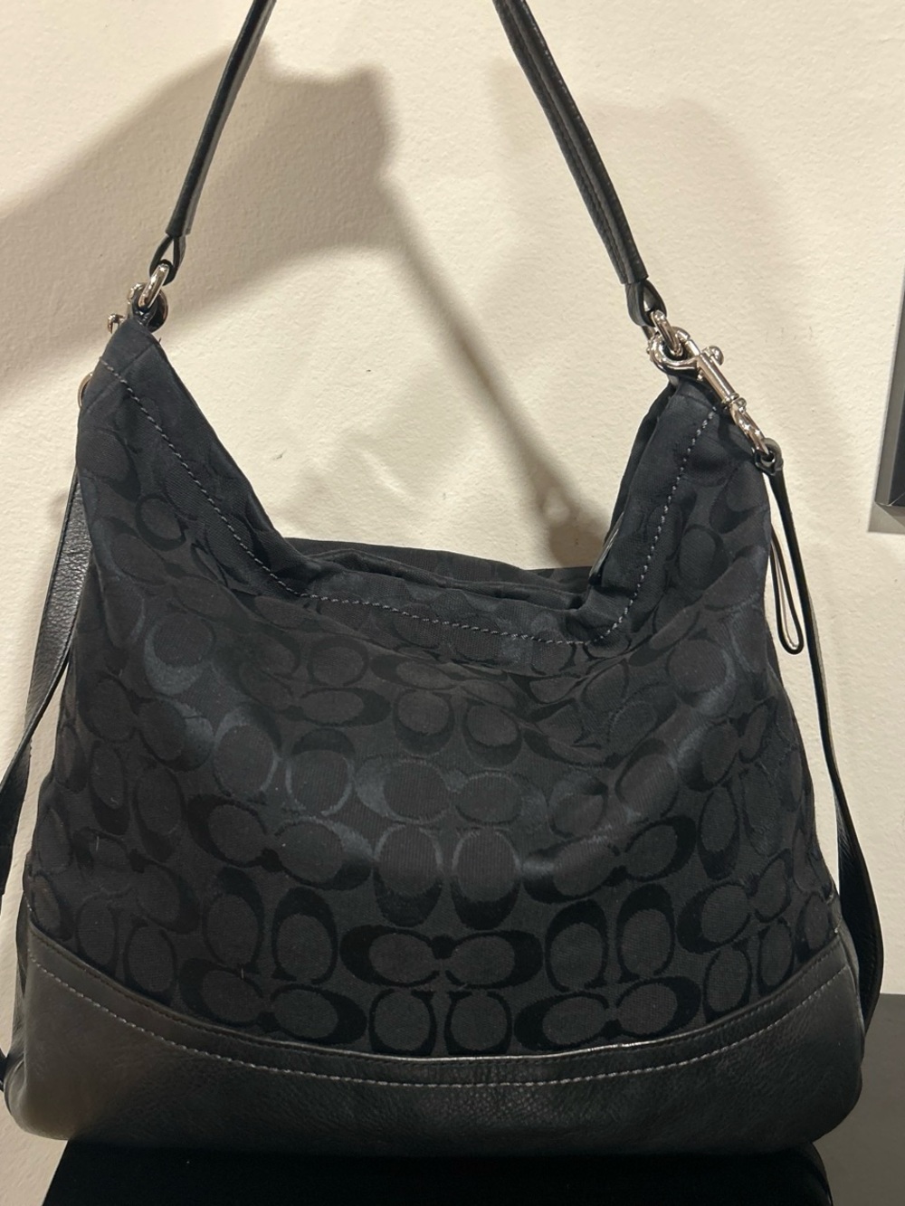 Coach Park Hobo Shoulder Bag Work Tote W Crossbody Strap Matching Wallet BUNDLE - Picture 5 of 8